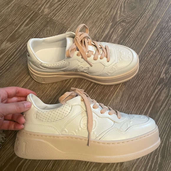 Authentic Gucci Leather Sneaker 36.5 - Picture 1 of 13